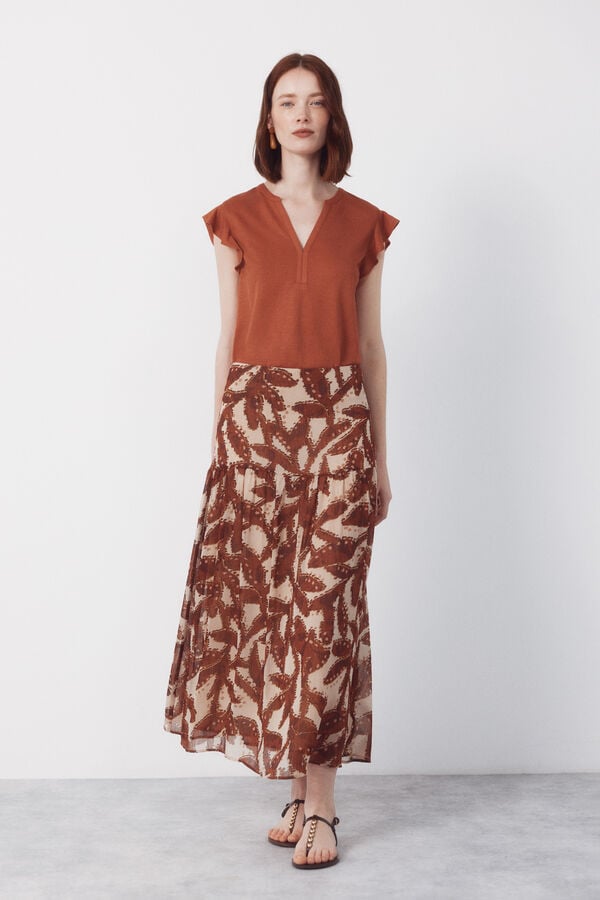 Cortefiel Saia estampada Impress&atilde;o