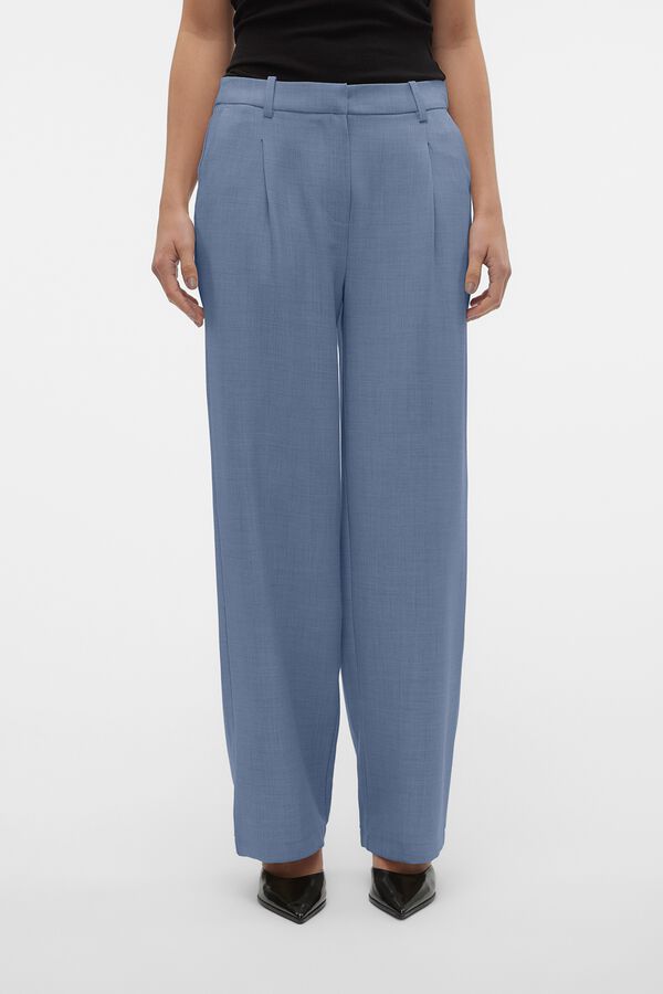 Vero Moda Tailored wide leg trousers Blue