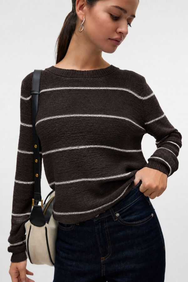 Vero Moda Camisola de gola redonda Castanho