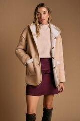 Polín Et Moi Sobretudo de borrego Mariale Ecru