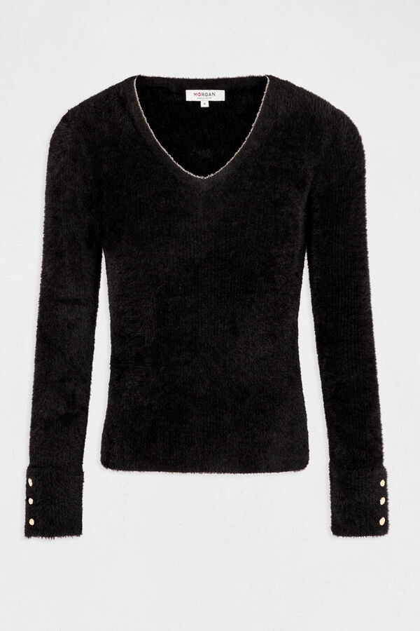 Morgan Fluffy long-sleeved jumper Ivory