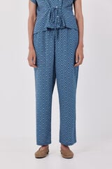 Cortefiel Printed fluid trousers Printed blue