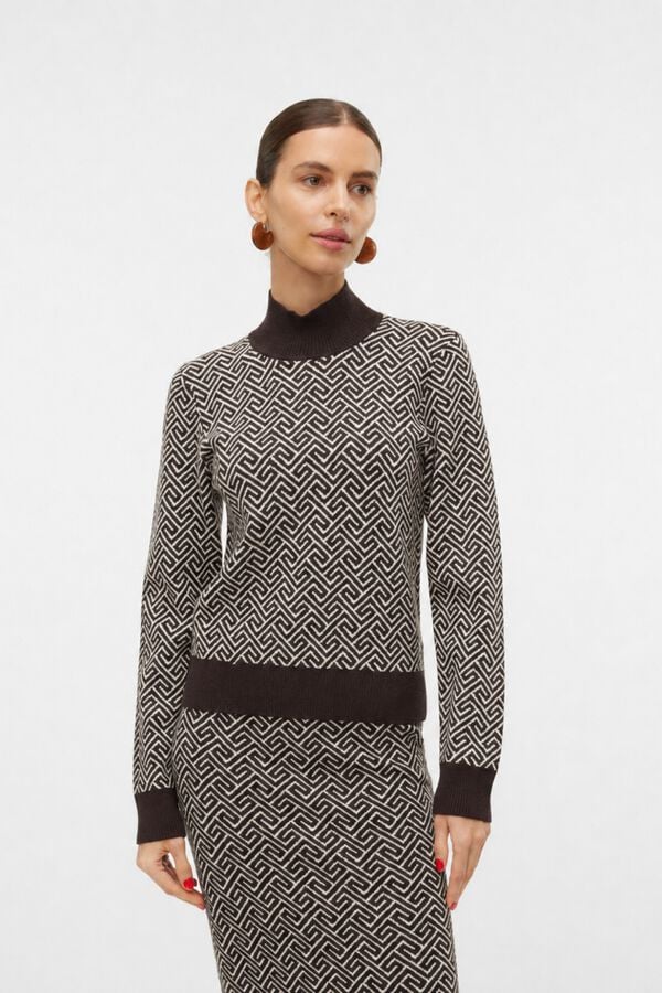Vero Moda Camisola de gola alta Castanho