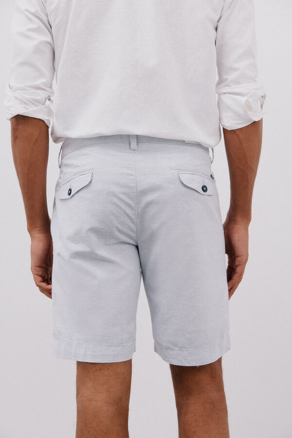 Cortefiel Oxford chinos Bermuda Shorts Blue