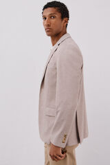 Cortefiel Jersey-knit blazer  Beige