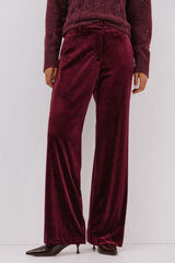Cortefiel Velvet trousers Maroon
