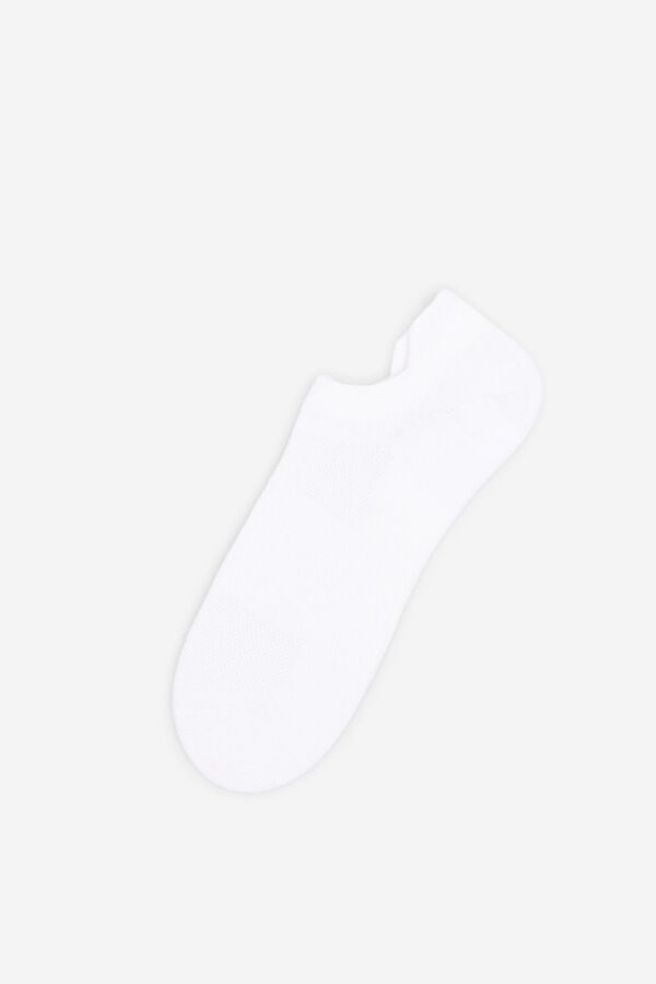 Cortefiel Calcetín tobillero coolmax Blanco