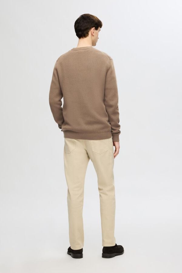 Selected Camisola em estrutura 100% algod&atilde;o org&acirc;nico Azul
