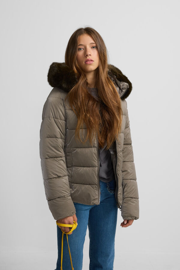 Silbon Parka curta acolchoada Verde