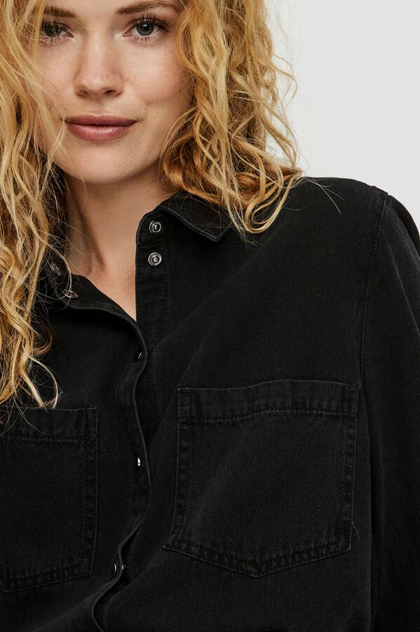 Vero Moda Denim long-sleeved shirt Black