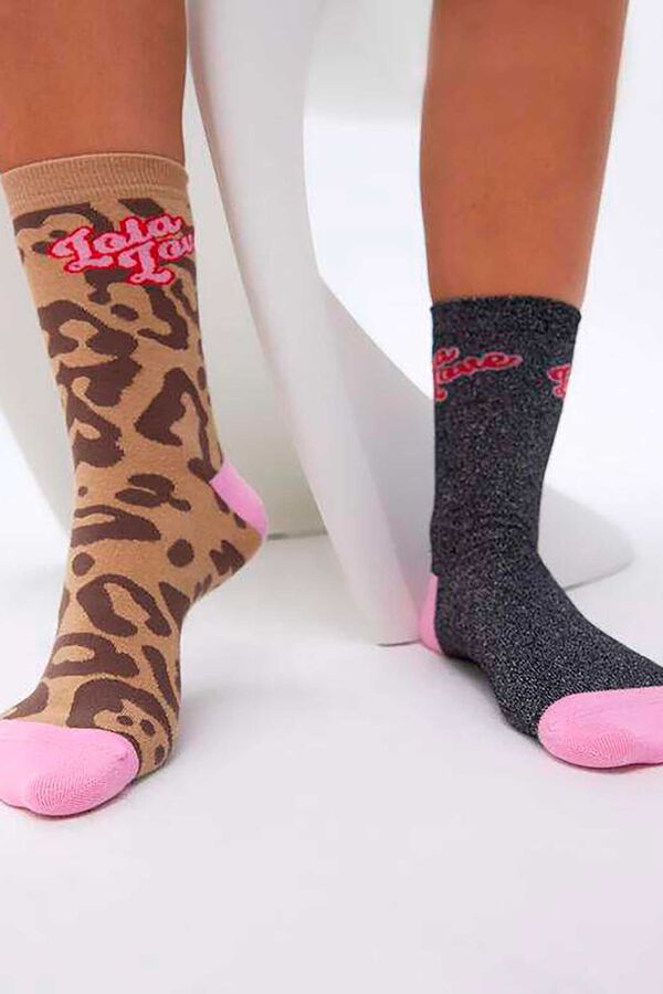 Lola Casademunt Pack calcetines Estampado marrón