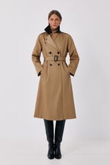 Cortefiel Long trench Beige