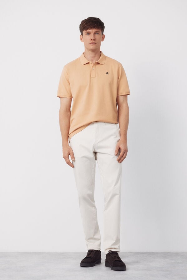 Cortefiel Basic piqué polo shirt Nude