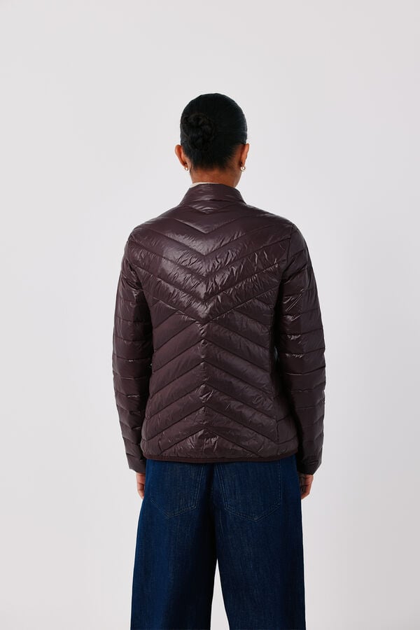 Cortefiel Reversible down puffer jacket Dark brown