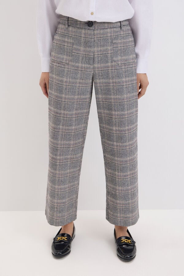 Cortefiel Straight cut trousers Multicolour