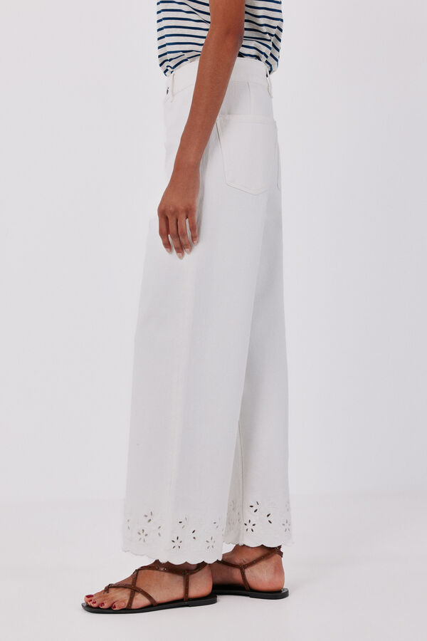Cortefiel Linen tank top White
