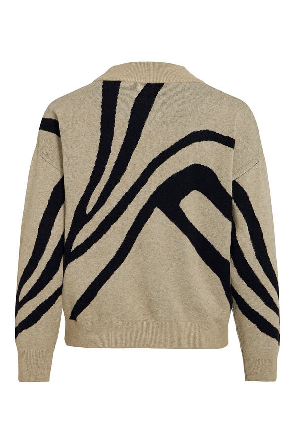 Vila Camisola de malha com viscose Tostado