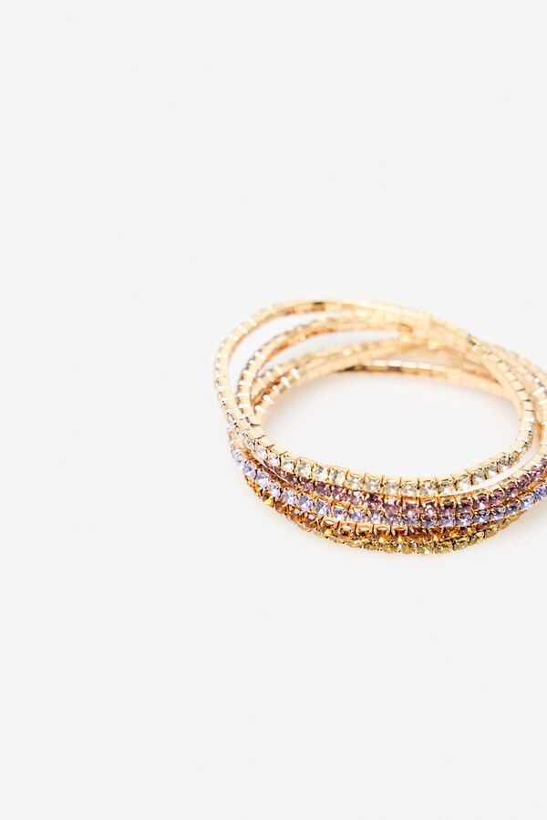 Cortefiel Strass bracelets pack Multicolour