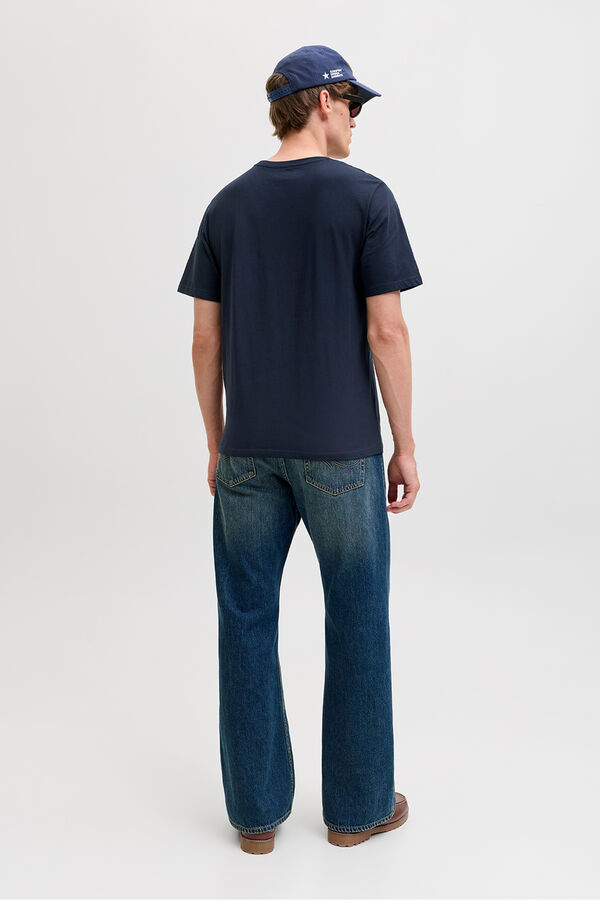 Jack & Jones T-shirt estampada à frente Azul