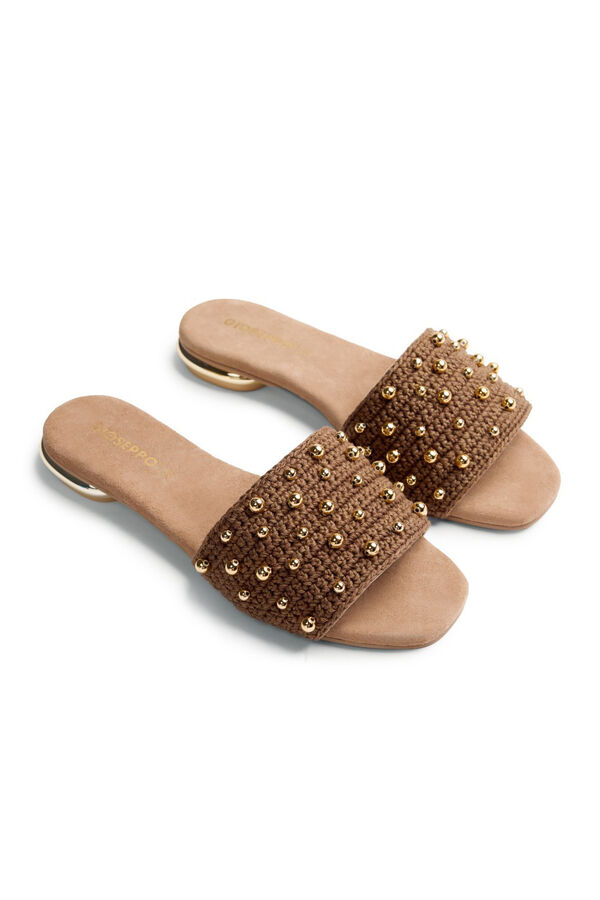 Gioseppo Sand&aacute;lias de crochet e contas perrinton Castanho