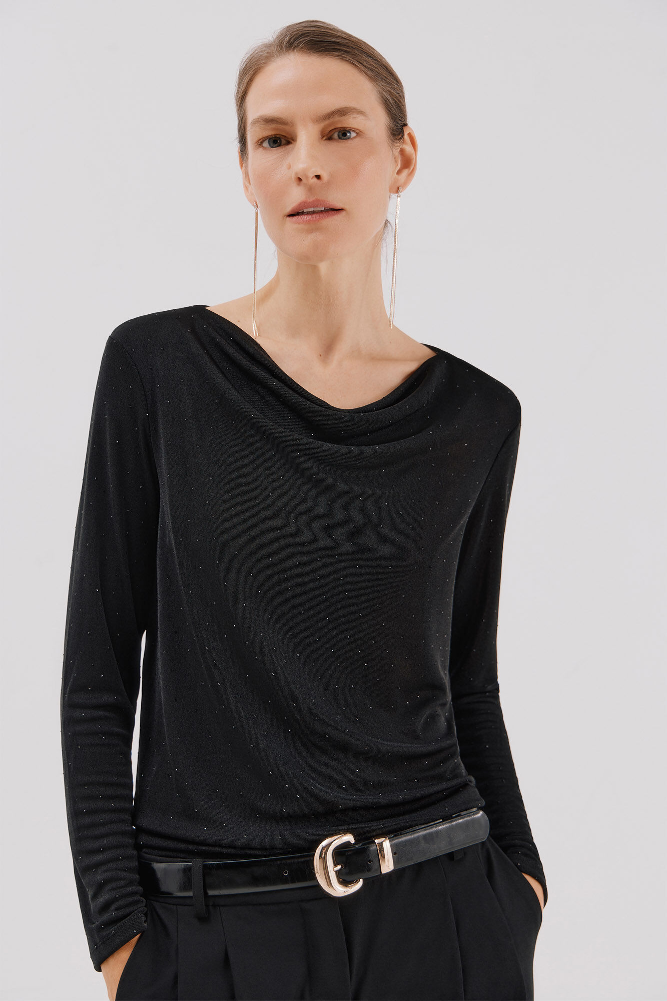 Cortefiel Shiny draped top