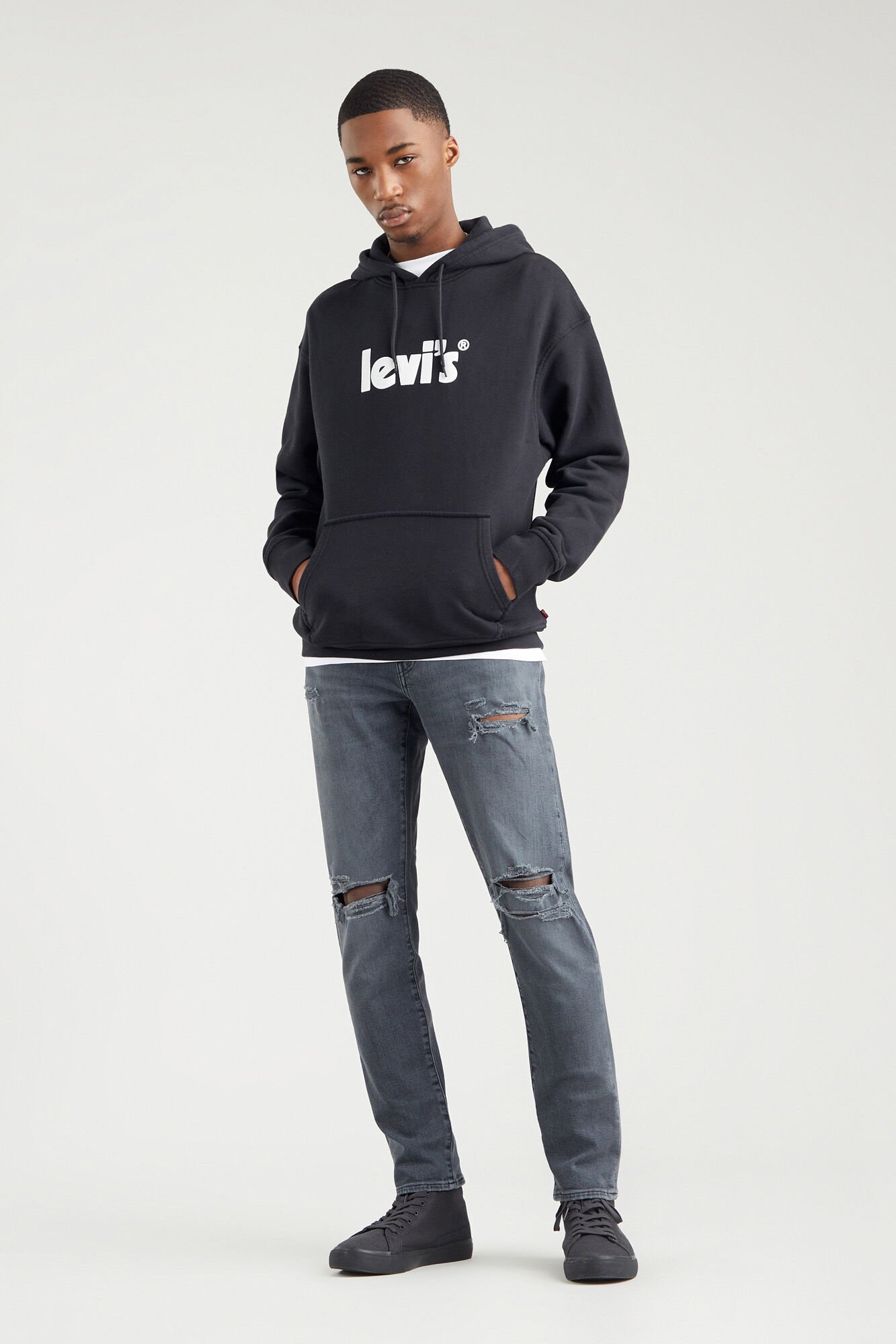 Sudadera levis gris discount hombre