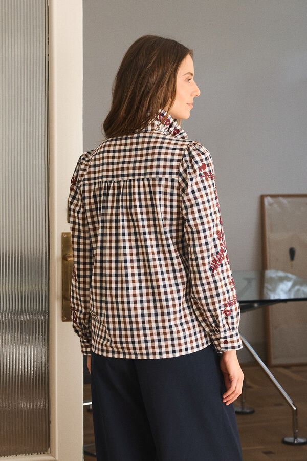 Pol&iacute;n Et Moi Camisa aos quadrados Margaux Castanho