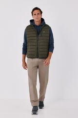 Cortefiel Ultralight puffer gilet Kaki