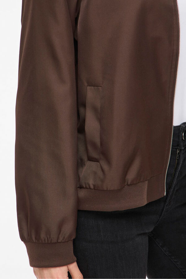 Vila Casaco bomber acetinado Castanho