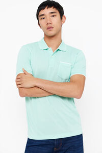 Cortefiel Coolmax® polo shirt with tipping Green