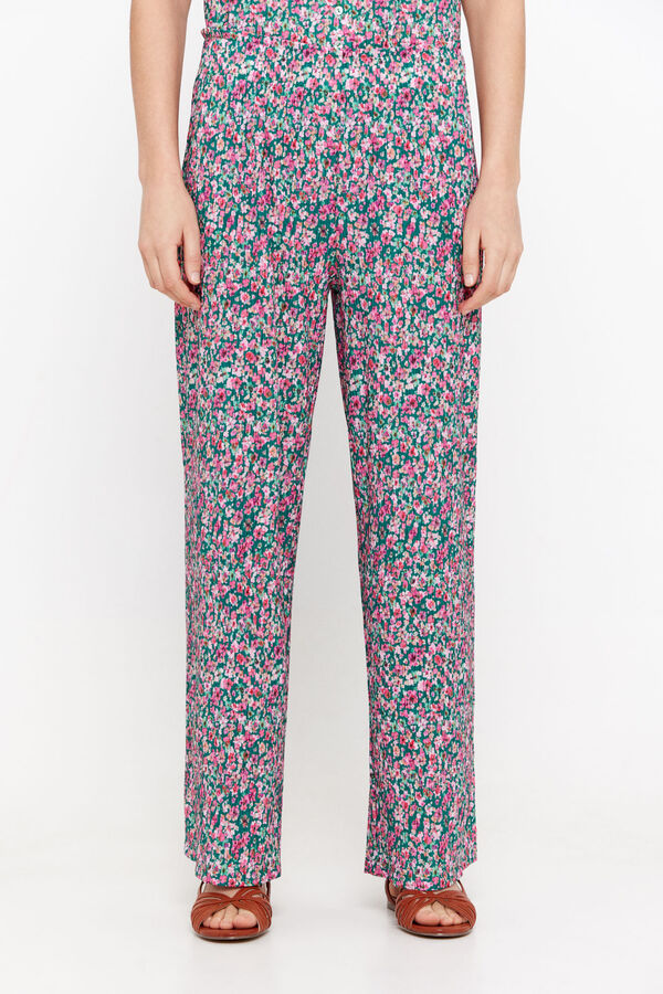 Cortefiel Printed jersey-knit trousers Multicolour