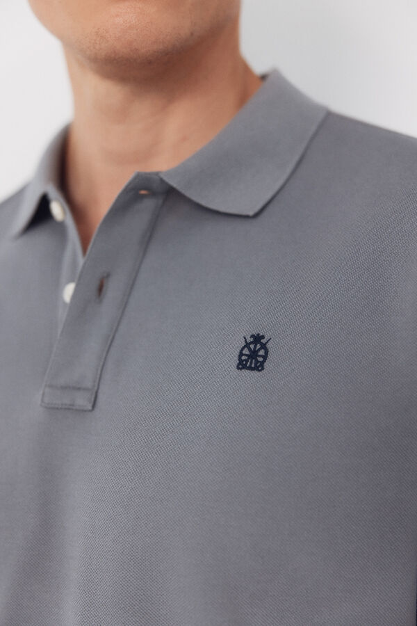 Cortefiel Basic piqué polo shirt Grey