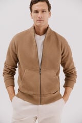 Cortefiel Cárdigan tejido estructura Camel