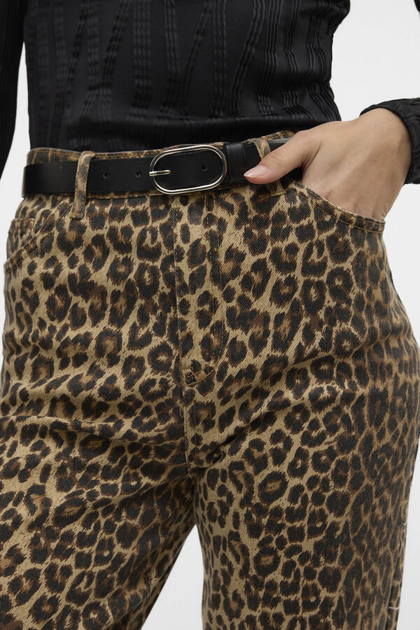 Vero Moda Jeans com estampa animal Castanho