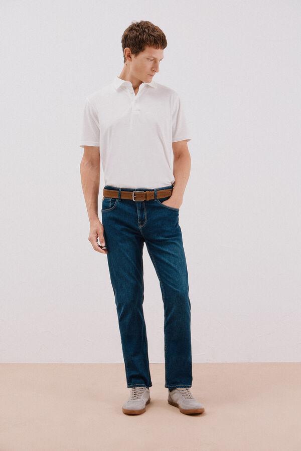 Cortefiel Pantalón vaquero regular fit Azul