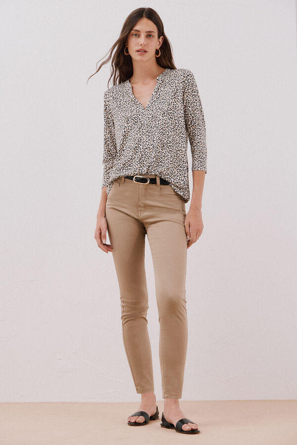 Cortefiel Sensational color pants Beige