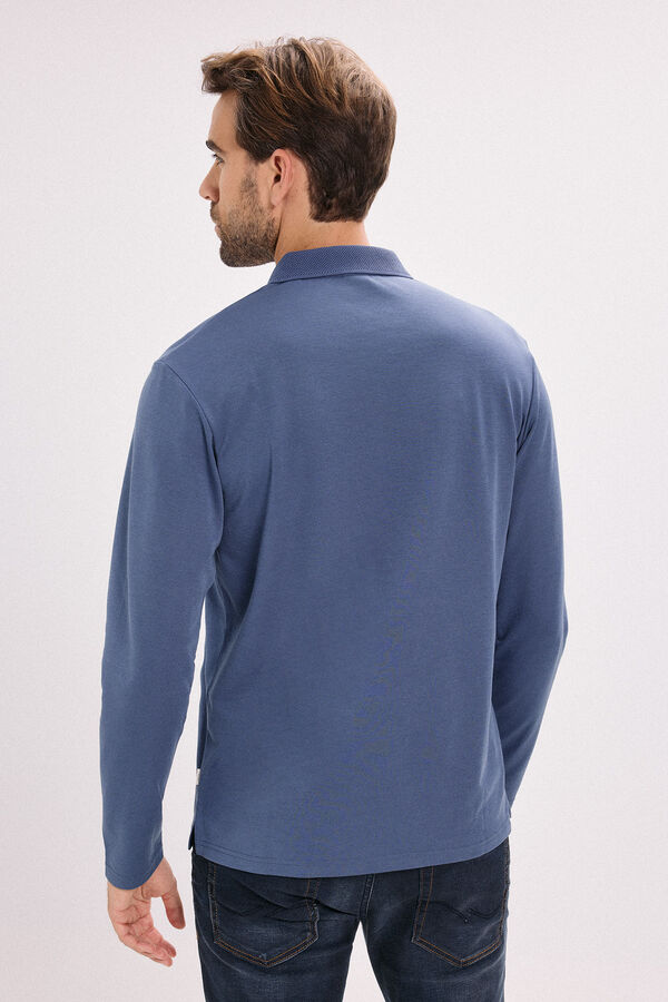 Jack & Jones Camisa polo clássica de manga comprida Azul