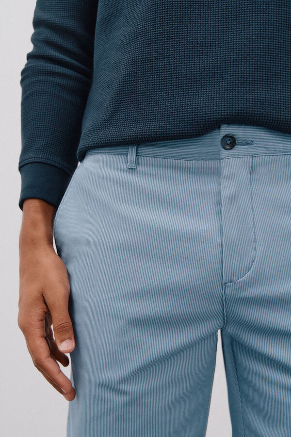 Cortefiel Printed chino bermuda shorts Blue