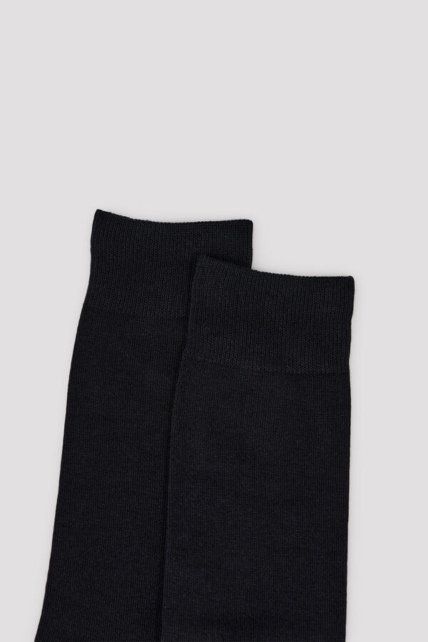 Cortefiel Plain crew sock Black