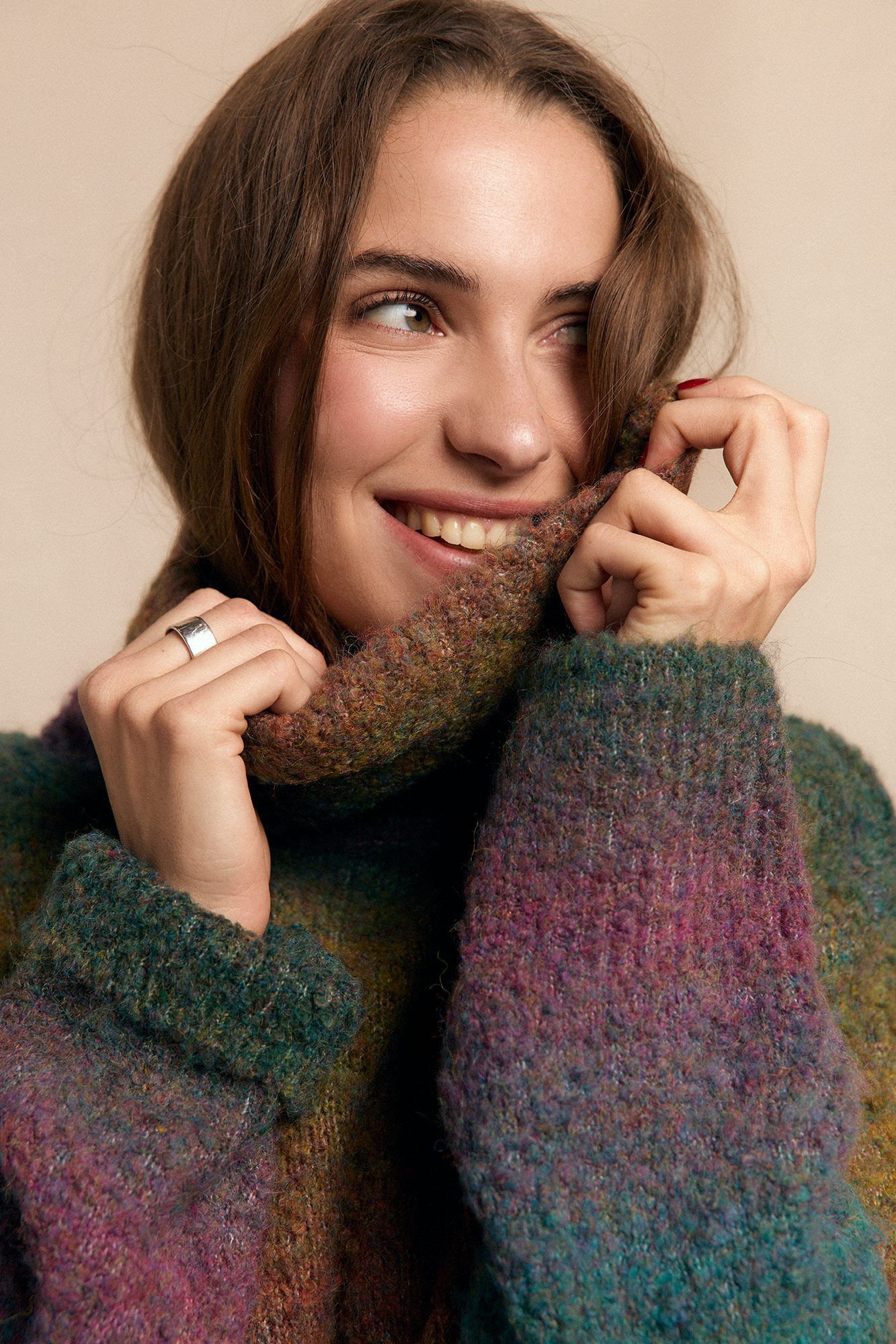 Slowlove Su&eacute;ter de gola multicolor