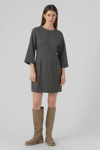Cortefiel Short dress with 3/4-length sleeves Grey