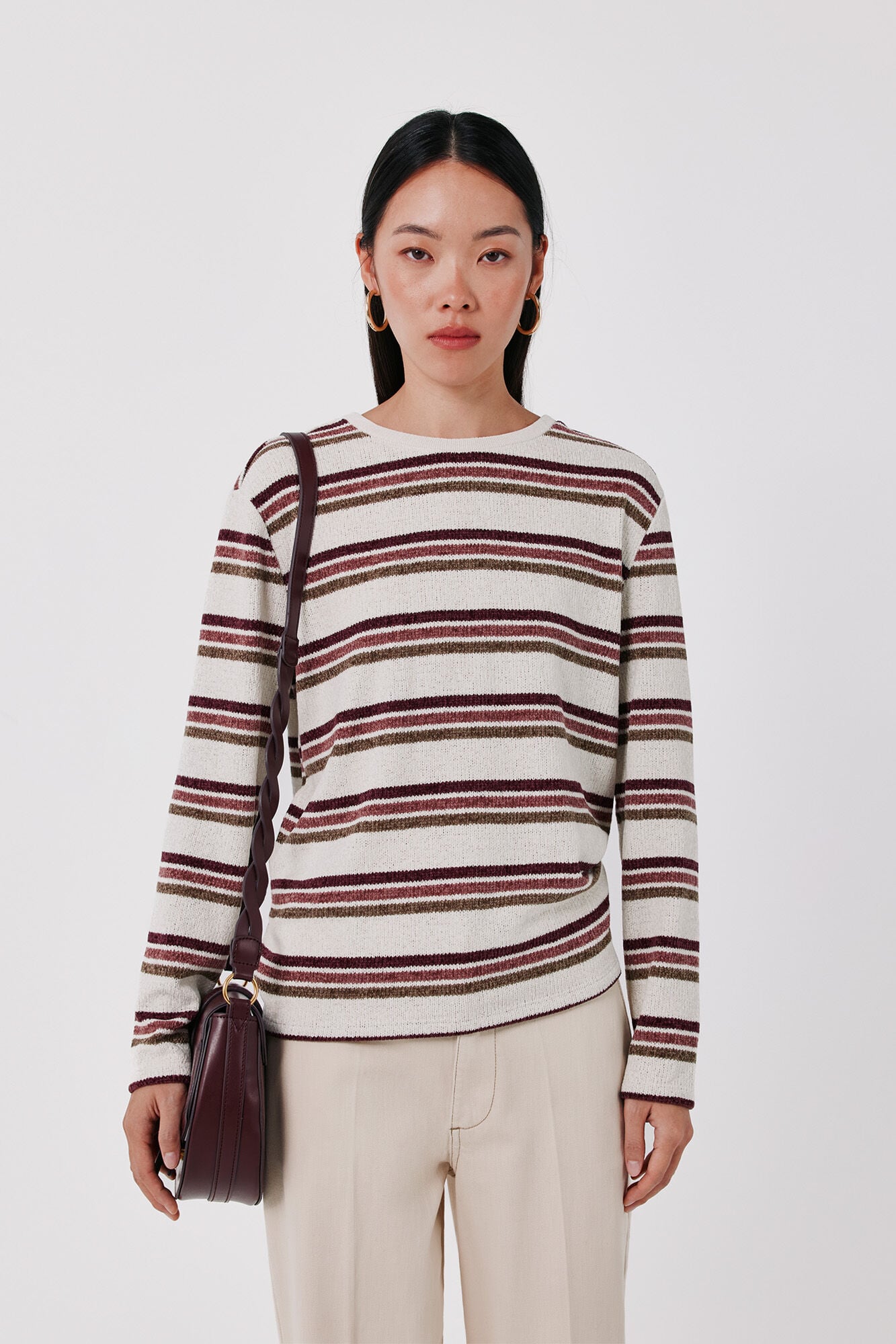 Cortefiel Chenille crew neck T-shirt