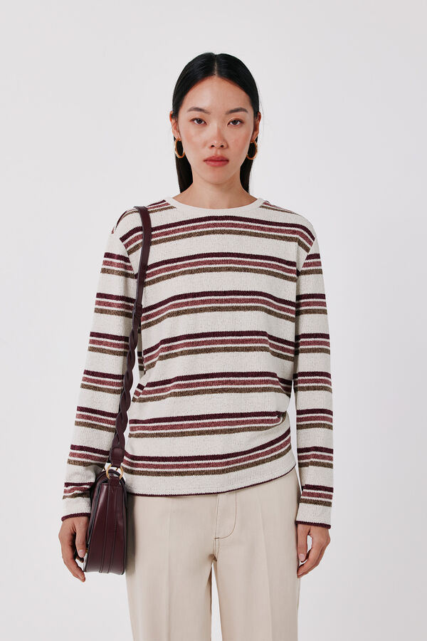 Cortefiel Chenille crew neck T-shirt Multicolour