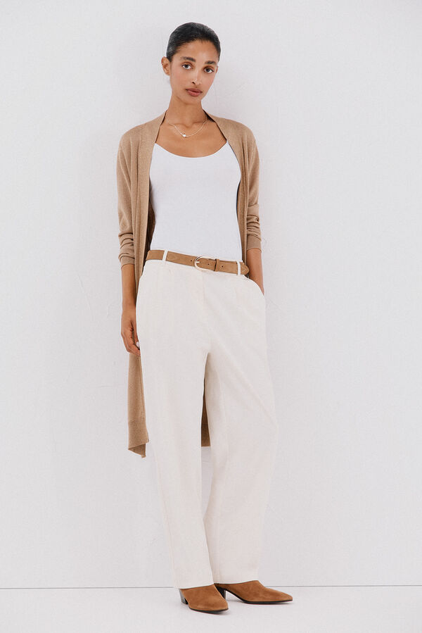 Cortefiel Short-sleeved jumper Printed brown