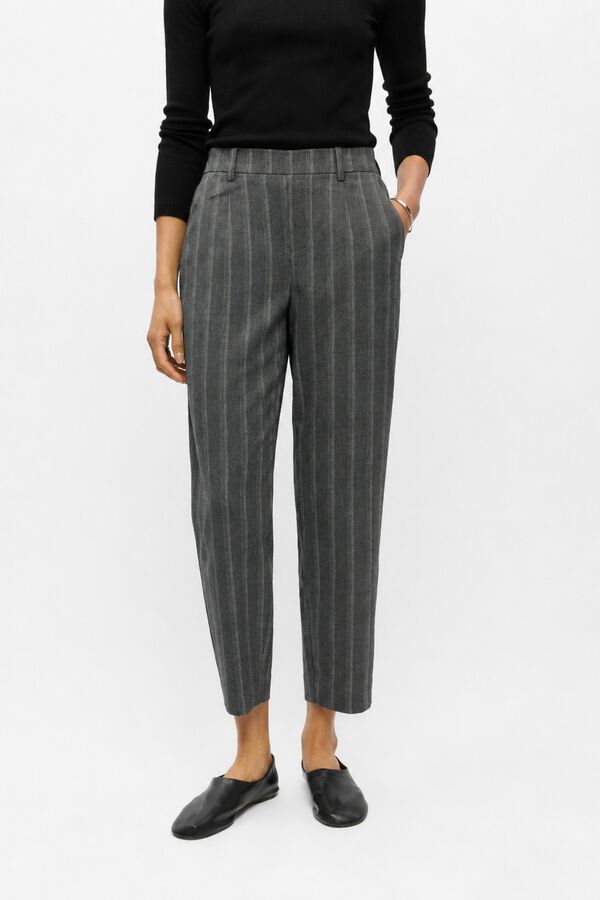 Object Cal&ccedil;a slim riscas Cinzento
