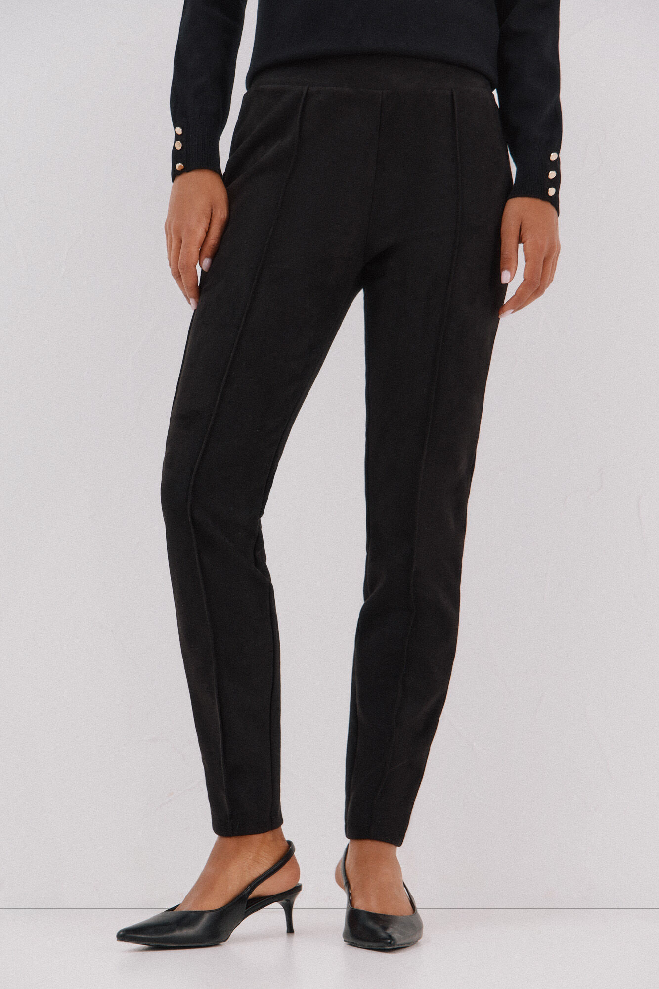 Cortefiel Women's suede effect leggings