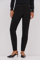 Cortefiel Women's suede effect leggings Black