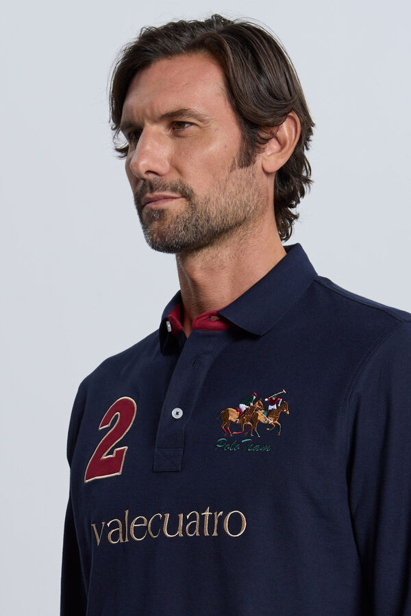Valecuatro Polo azul marinho modelo cavalo Azul