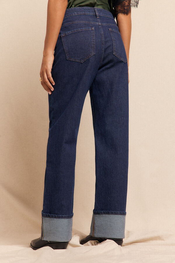 Slowlove Calça jeans enrolada Azul