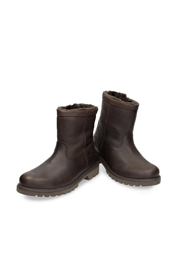 Panama Jack Bota de pele masculina Castanho